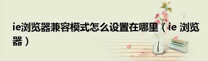 ie?浏览器_ie浏览器兼容模式怎么设置在哪里?(ie浏览器兼容模式怎么设置在哪里)