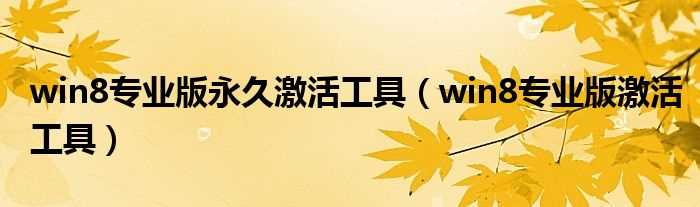 win8专业版激活工具_win8专业版永久激活工具(win8专业版激活工具)