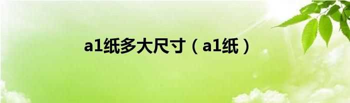 a1纸_a1纸多大尺寸(a1尺寸)