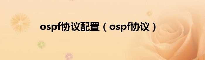 ospf协议_ospf协议配置(ospf)
