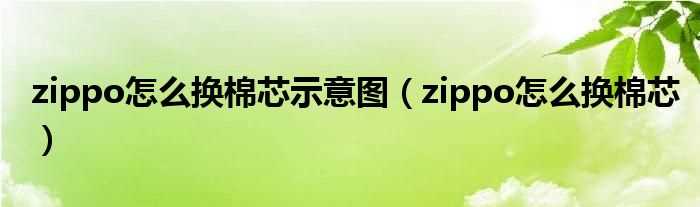 zippo怎么换棉芯_zippo怎么换棉芯示意图?(zippo换棉芯)