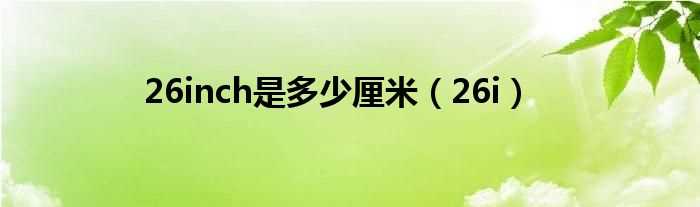 26i_26inch是多少厘米?(26i)