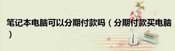 分期付款买电脑_笔记本电脑可以分期付款吗?(分期付款笔记本)