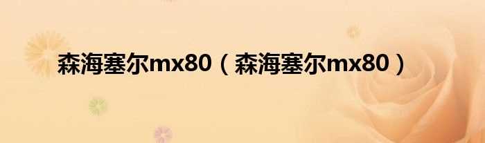 森海塞尔mx80_森海塞尔mx80(森海塞尔mx80)