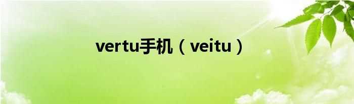 veitu_vertu手机(veitu)
