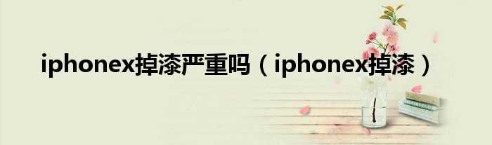 iphonex掉漆_iphonex掉漆严重吗?(iPhone X 掉漆)