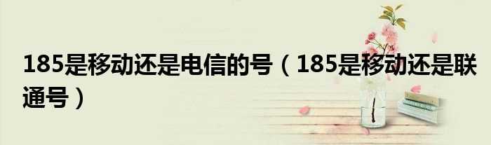 185是移动还是联通号_185是移动还是电信的号(185)