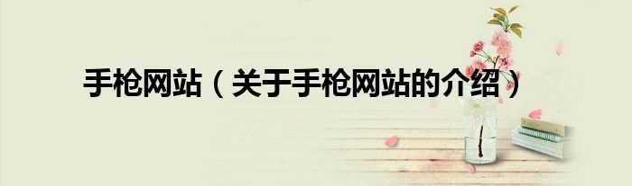 关于手枪网站的介绍_手枪网站(手枪网)