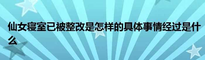 仙女寝室已被整改是怎么样的具体事情经过是什么?(仙女寝室已被整改)