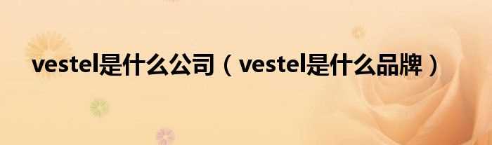 vestel是什么品牌_vestel是什么公司?(vestel)