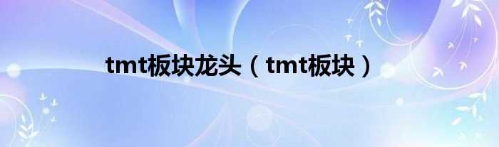 tmt板块_tmt板块龙头(tmt行业)