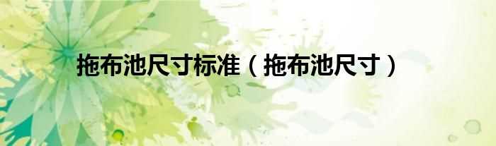 拖布池尺寸_拖布池尺寸标准(拖把池尺寸)
