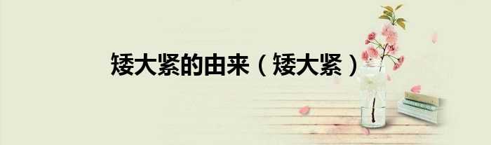 矮大紧_矮大紧的由来(矮大紧)