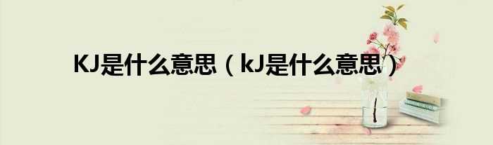 kJ是什么意思_KJ是什么意思?(kj)