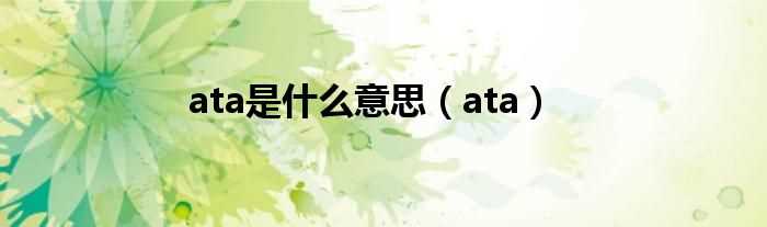 ata_ata是什么意思?(ata)