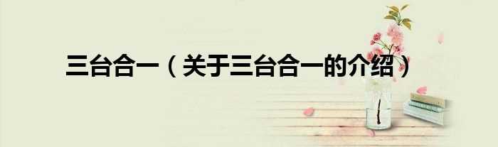 关于三台合一的介绍_三台合一(三台合一)