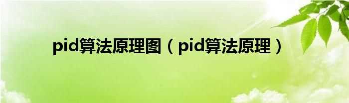 pid算法原理_pid算法原理图(pid算法)
