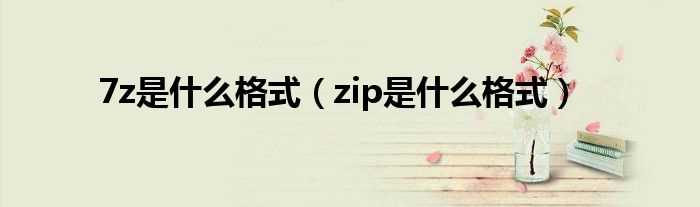 zip是什么格式_7z是什么格式?(7z)