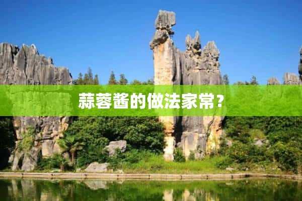 蒜蓉酱的做法家常？(蒜蓉酱的做法家常视频)