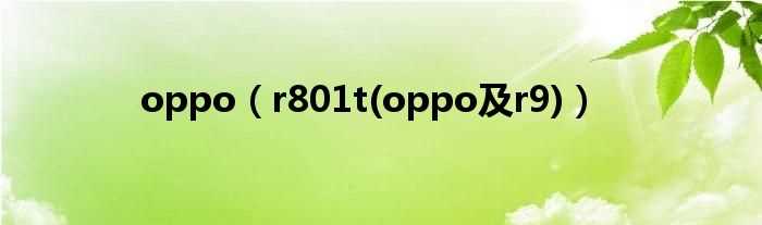 r801t(oppo及r9_oppo)(oppo r801t)