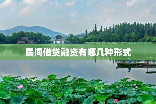 民间借贷)?民间借贷融资有哪几种形式(民间融资