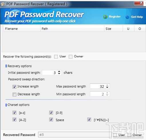 PDF文件密码怎么破解？PDF Password Recover功能