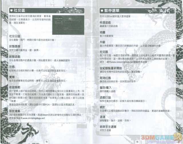 《热血无赖》官方用户手册繁体中文版 高清扫描图