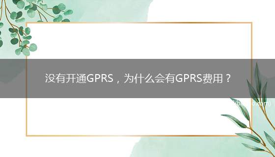 gprs业务在哪里开通(开通gprs功能和不开通gprs的区别)