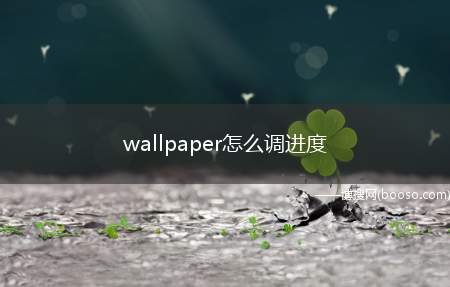 wallpaper怎么调进度（wallpaperengine怎么调整进度条）